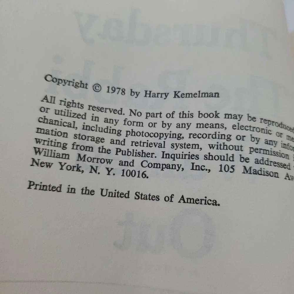 Lot of 5 Harry Kemelman Rabbi Murder Mysteries Hardcover VTG HB HC DJ